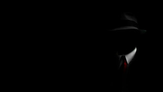 Man hat tie dark background - noir free wallpaper