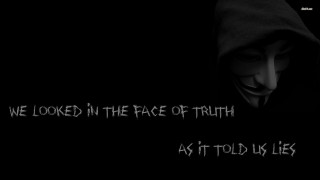 Creepy hoodie face truth told - us free wallpaper
