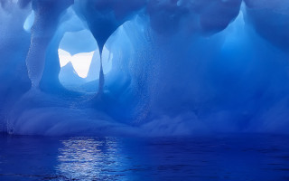 Ice cave water ice formations - the ice free wallpaper