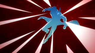 Stylized horse red background white - white line free wallpaper