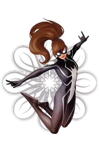 Woman black white outfit gun 5 - arabesque free wallpaper for mobile