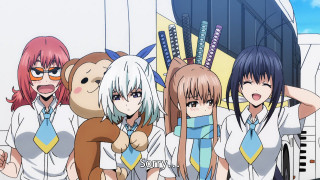 Anime girls group building sky 2 - a group of anime girls free wallpaper