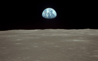 Earth moon horizon night sky - a view of the earth free wallpaper