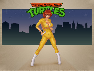 Cartoon woman yellow suit ninja - misty free wallpaper