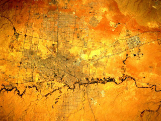 Los angeles map yellow brown - tone free wallpaper