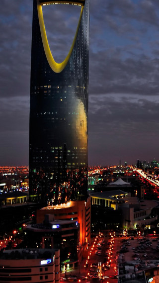 Tall building yellow curved top - dong kingman free wallpaper for mobile