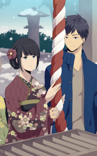 Group people wooden pole snow - free valentines wallpaper for mobile