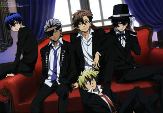 Group boys couch blue curtains - a couch in a room free wallpaper