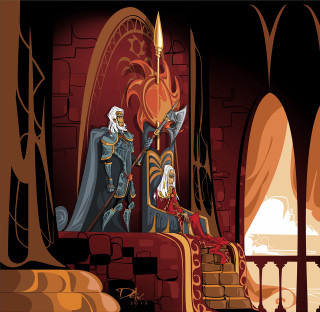 Cartoon man woman castle fireplace - anato finnstark free wallpaper for tablet