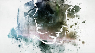 Man woman hat watercolor splash - android jones free wallpaper