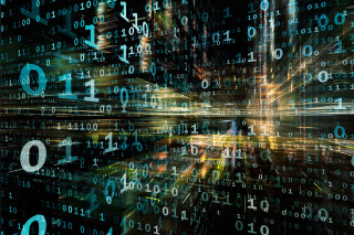 Digital numbers city night cybernetics - cybernetic free wallpaper for desktop