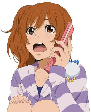 Woman cell phone open mouth - free anime wallpaper for mobile