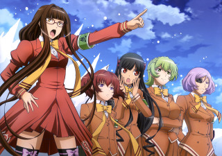 Anime girls blue sky clouds 12 - a group of anime girls free wallpaper for desktop