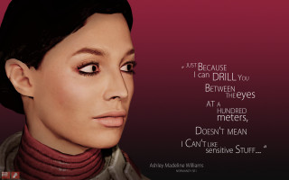 Woman quote face necktie background - mass effect free wallpaper