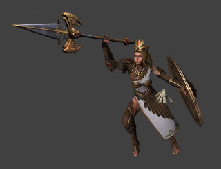 Woman sword shield warrior fighting - a sword and a shield free wallpaper