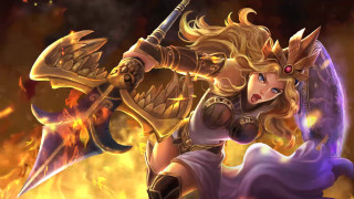 Woman sword holding weapon fierce 2 - splash art free wallpaper