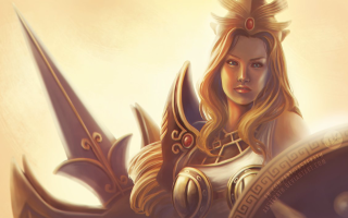 Woman costume sword shield golden - a sword and shield free wallpaper