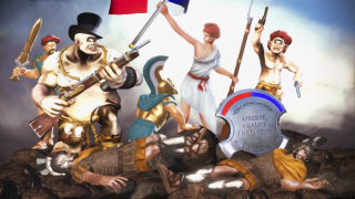 Men holding flags shield hill - aaa game free wallpaper