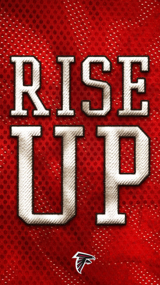 Red background rise up white - typographic free wallpaper for mobile