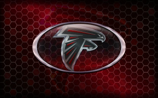 Atlanta football logo red background 2 - hexagonal free wallpaper for desktop