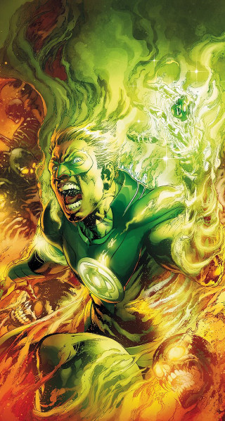 Green lantern air arms outstretched - open free wallpaper for mobile