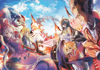Anime characters cityscape sky background 3 - a cityscape free wallpaper for desktop