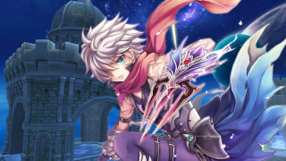 Girl sword castle stars sky - epsylon point free wallpaper