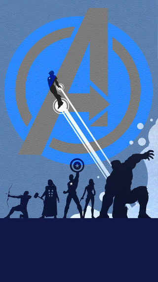 Man flying sword avengers silhouettes - marvel free wallpaper for mobile