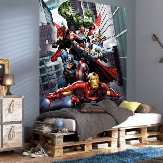Bedroom avengers wallmural artgerm marvel - a photorealistic painting free wallpaper for tablet