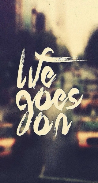 Life goes on city lights - white ink free wallpaper