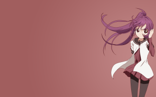 Purple hair girl sailor uniform - a long tail free wallpaper for desktop