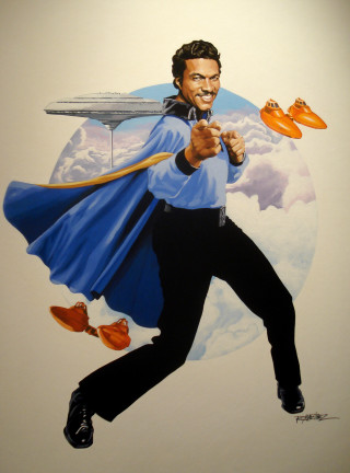 Man blue cape gun spaceship - solo free wallpaper for mobile