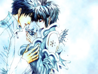 Man woman hugging skull crown - a skull free wallpaper