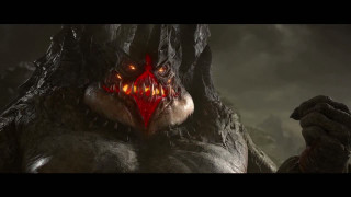 Demonic creature glowing eyes red - elden ring free wallpaper