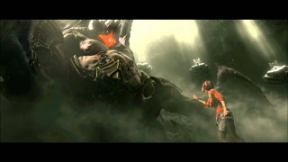 Woman giant creature forest fog - akihiko yoshida free wallpaper