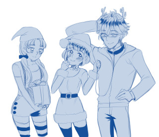 Couple people standing white background 3 - kyoani free wallpaper