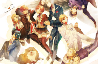 Anime characters sitting white background 2 - madhouse free wallpaper