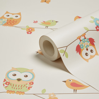 Owls flowers wallpaper tape wall - the wall next free wallpaper