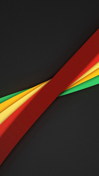 Red yellow green ribbon black - a black surface free wallpaper for mobile