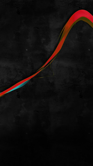 Red green wave black background - wave free wallpaper for mobile