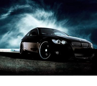 Black car dark sky clouds - cornelisz hendriksz vroom free wallpaper for tablet