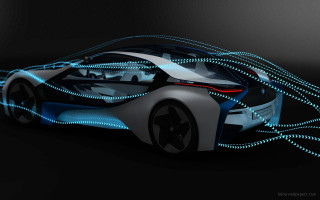 Futuristic car blue light black - a futuristic car free wallpaper