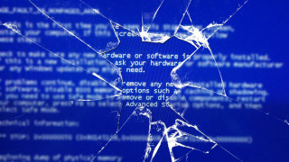 Broken glass blue background message - a broken glass free wallpaper