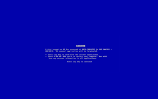 Blue screen message not possible - possible free wallpaper