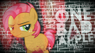 Pink pony brick wall graffiti - a pink pony free wallpaper