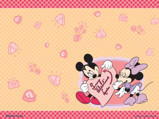 Mickey minnie heart checkered background - heart free wallpaper for desktop