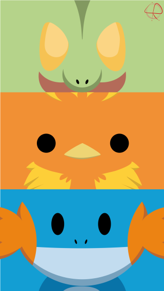 Cartoon character big smile fish - smaller free wallpaper for mobile