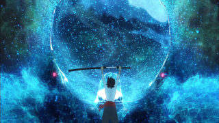 Man giant blue ball stars - ufotable free wallpaper