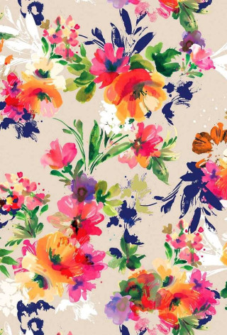 Floral colorful maximalist butterfly watercolor - butterfly free wallpaper for mobile