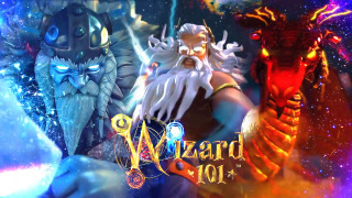 Wizard dragon space stars magic - key art free wallpaper